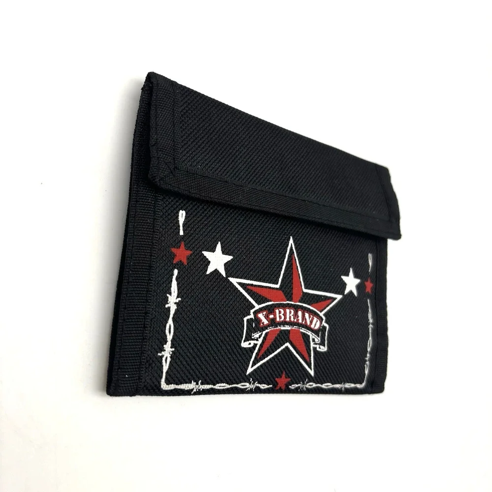 NEW Vintage Y2K X-Brand Nautical Star Barbed Wire Men's Bifold Wallet 4.75x3.75